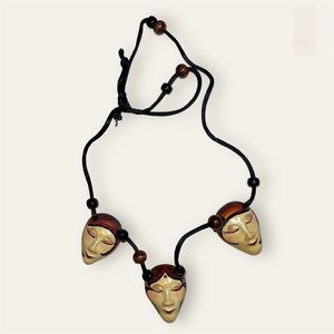 ❤️2/$20 BUNDLE❤️ Funky OOAK Faces Necklace Handmade